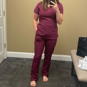 Burgundy scrubs